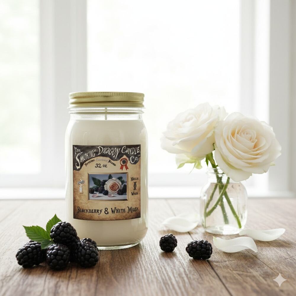 Blackberry & White Musk - 32 oz Coconut Wax Candle